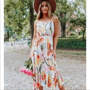 Floral summer midi dress